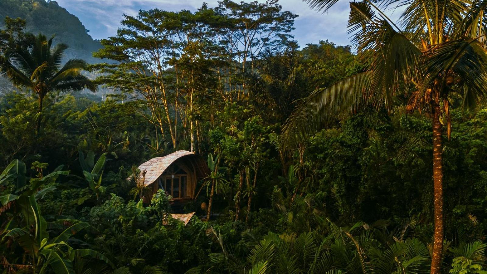 Вілла Arcada Bali Bamboo House Сідемен Екстер'єр фото