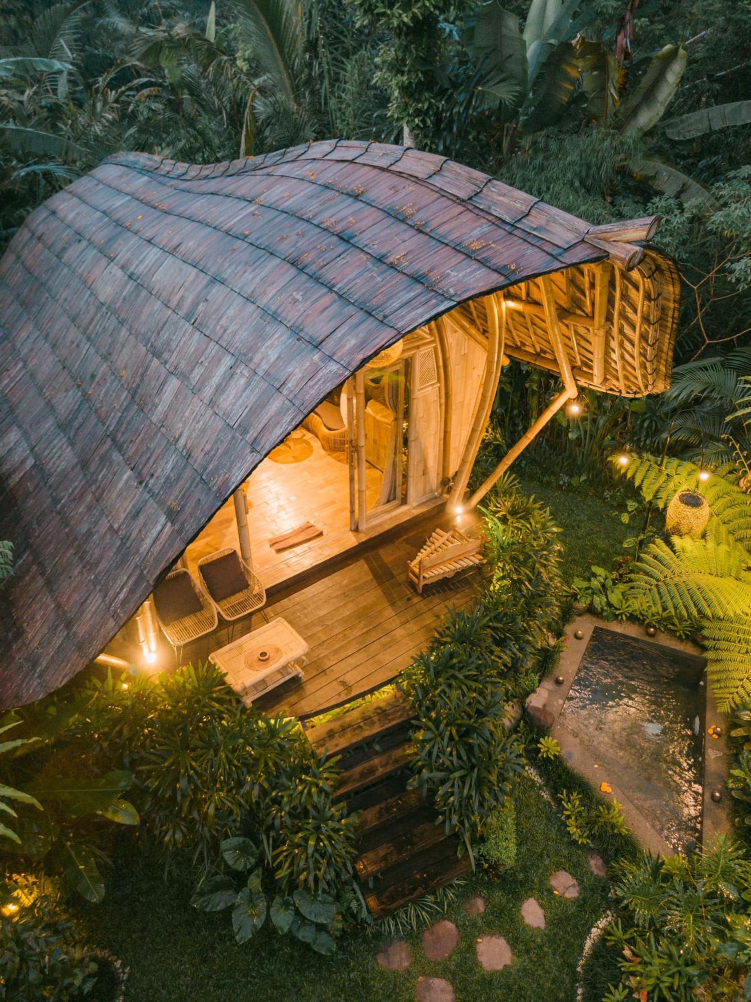 Вілла Arcada Bali Bamboo House Сідемен Екстер'єр фото