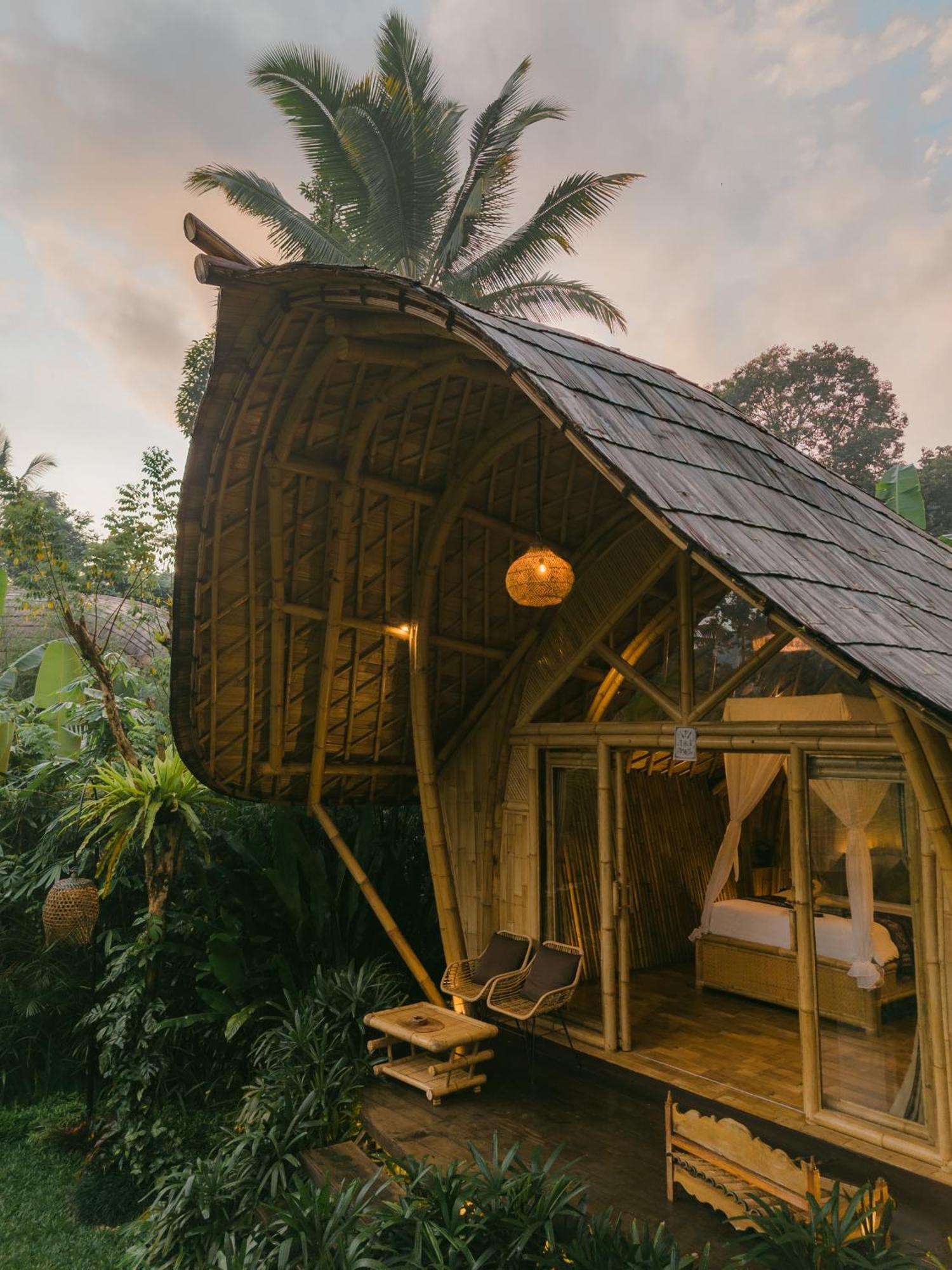 Вілла Arcada Bali Bamboo House Сідемен Екстер'єр фото