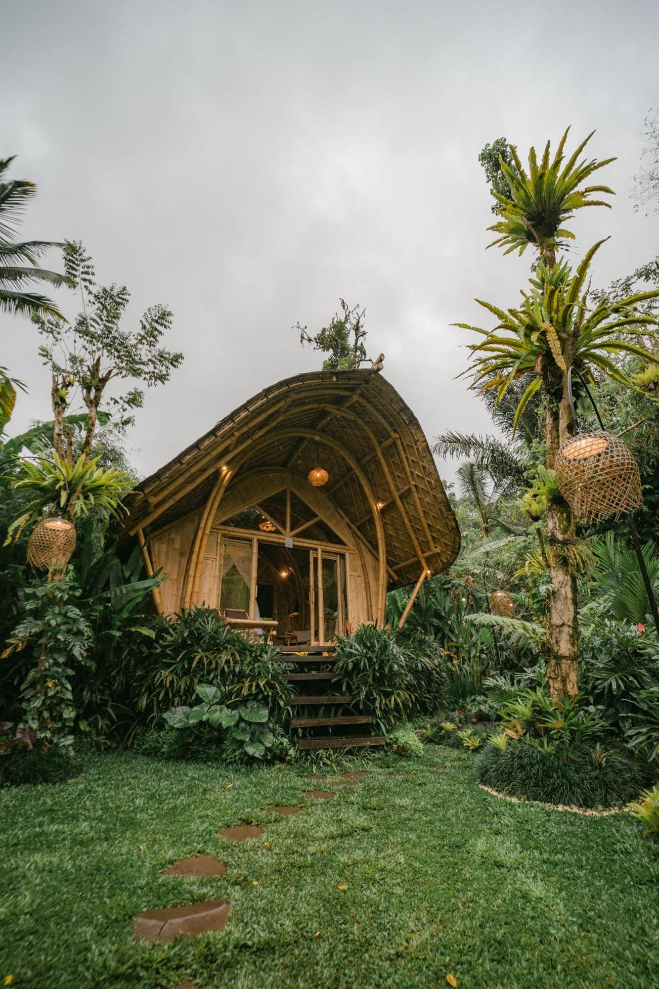 Вілла Arcada Bali Bamboo House Сідемен Екстер'єр фото