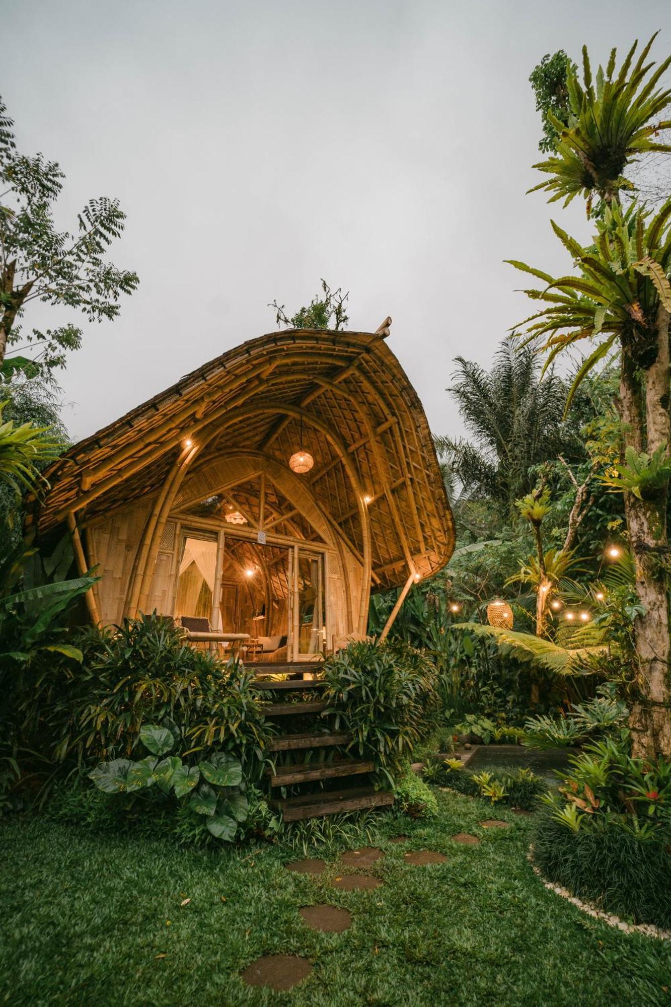 Вілла Arcada Bali Bamboo House Сідемен Екстер'єр фото
