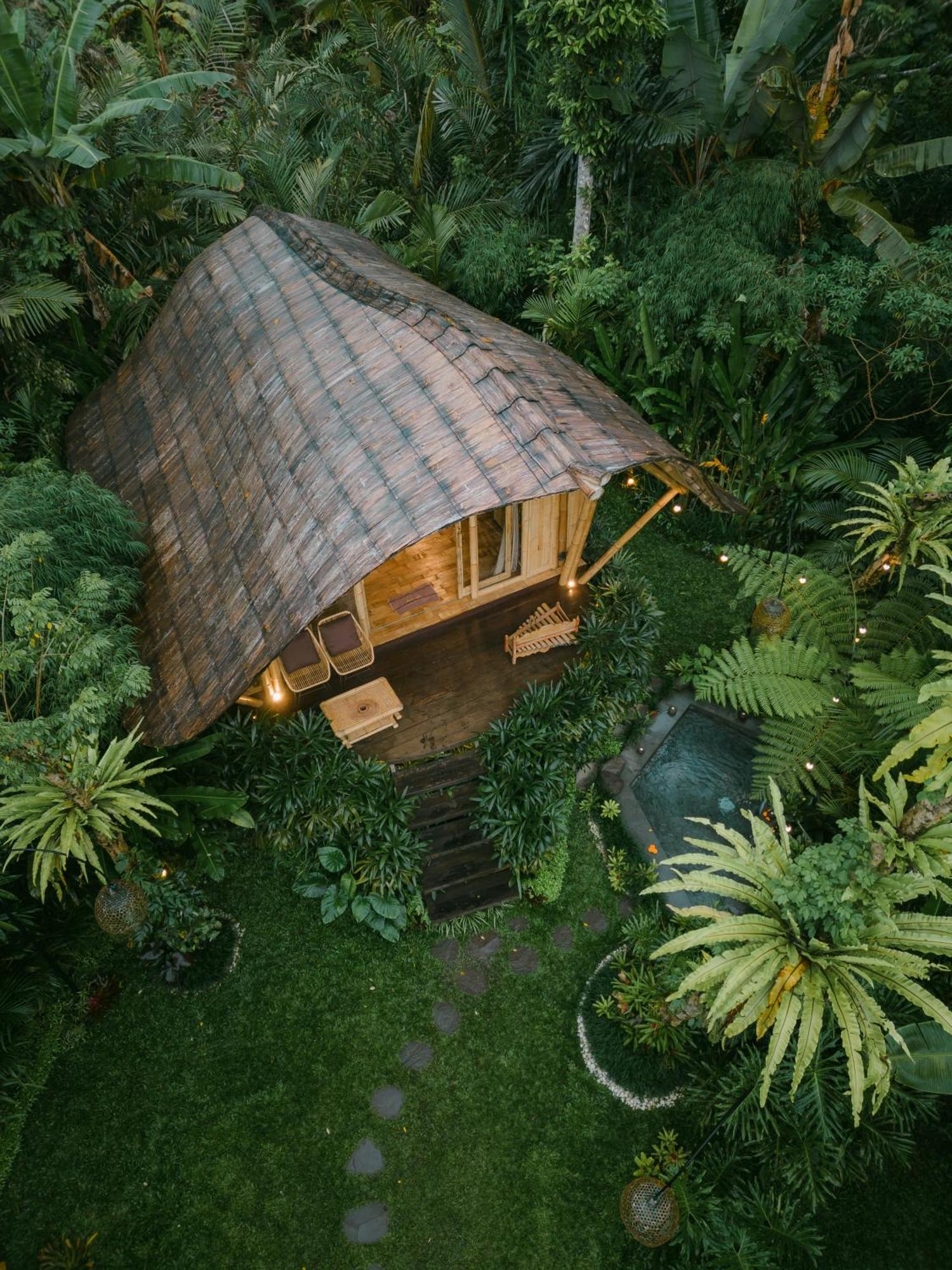 Вілла Arcada Bali Bamboo House Сідемен Екстер'єр фото