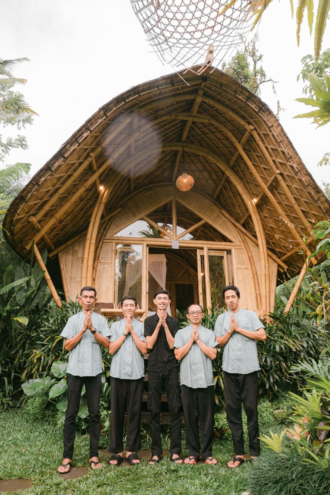 Вілла Arcada Bali Bamboo House Сідемен Екстер'єр фото