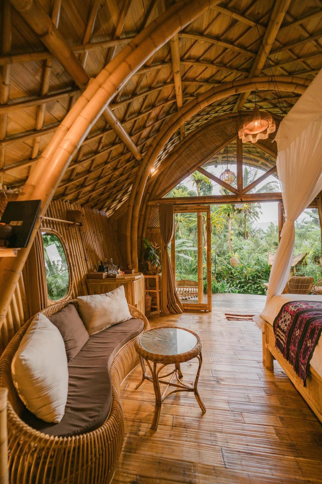 Вілла Arcada Bali Bamboo House Сідемен Екстер'єр фото