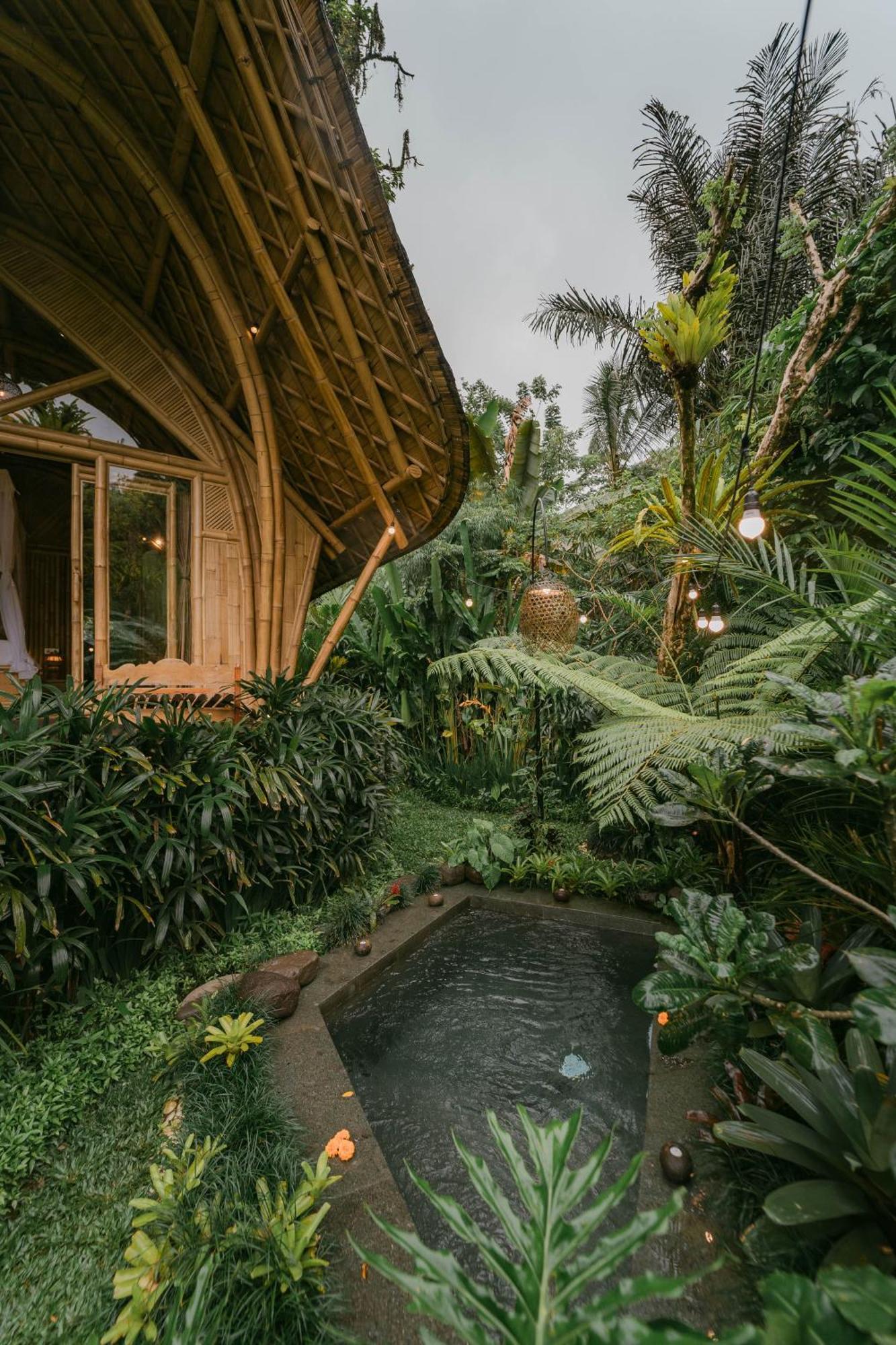 Вілла Arcada Bali Bamboo House Сідемен Екстер'єр фото